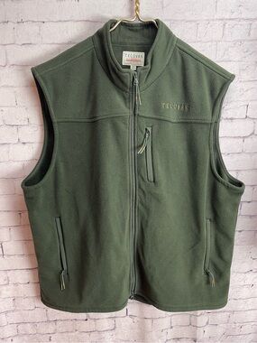 Tecovas size XL fleece vest dark army green